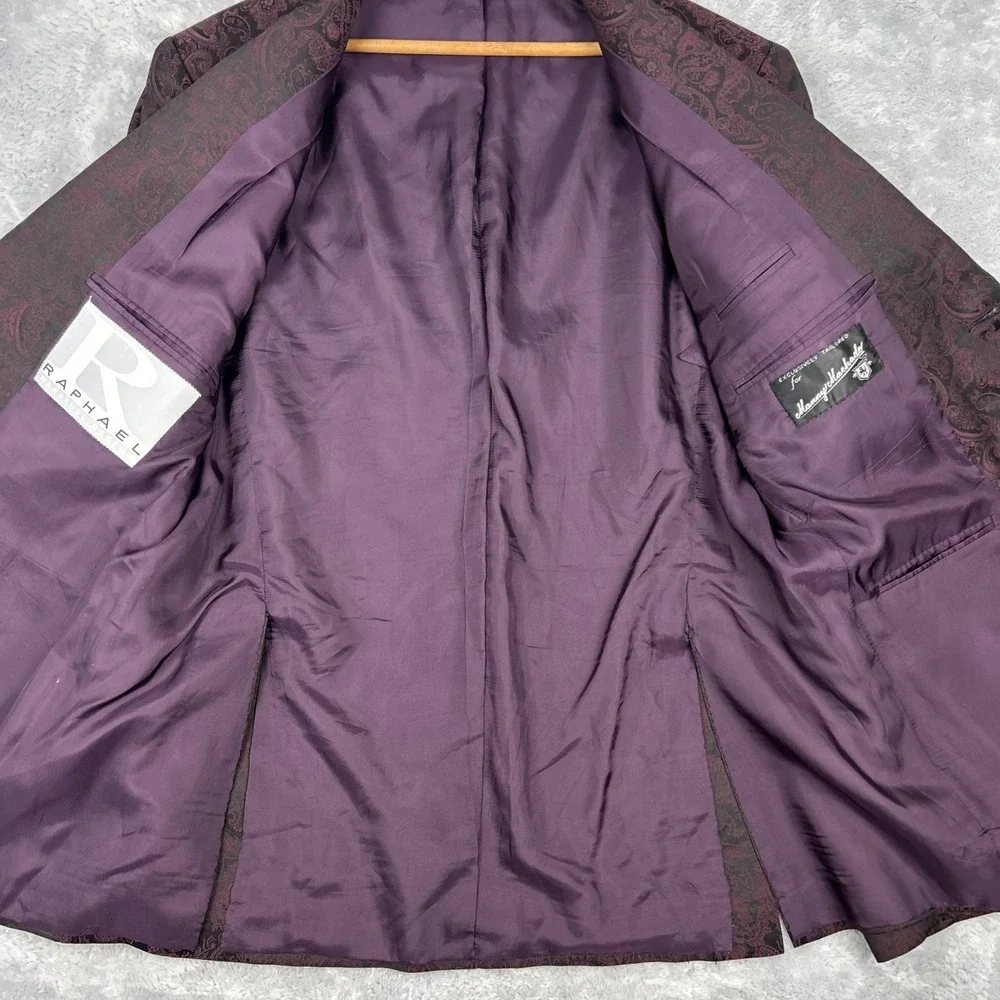 Raphael Wardrobe Design Dinner‎ Jacket Jacquard Paisley 40R Hand Tailored